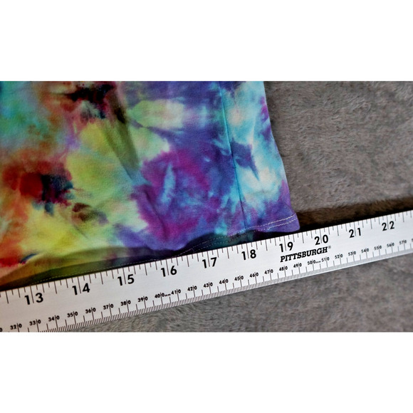 Etienne Racerback Tank XL Rainbow Burst Tie‑Dye Artisan Hand Dyed Cotton Blend - Picture 5 of 7